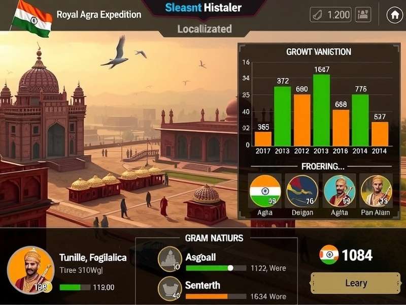Royal Agra Expedition localization features showing multiple Indian languages